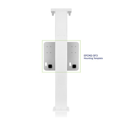 Leviton EV Side by Side Dual Mount Pedestal, Mounting Template