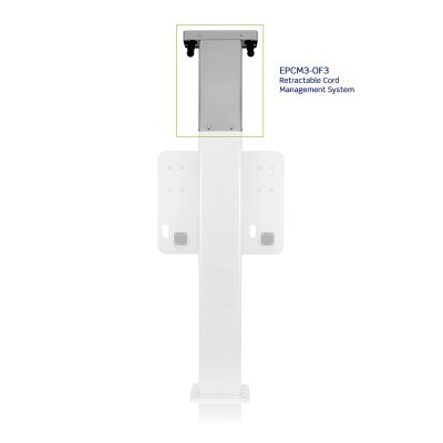 Leviton EV Side by Side Dual Mount Pedestal, Retractable Cord Management System