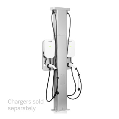 Leviton EV Side by Side Dual Mount Pedestal, Retractable Cord Management System