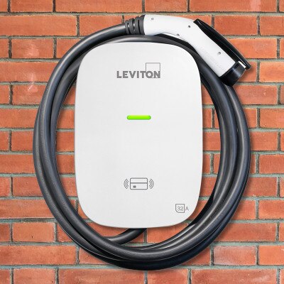 Leviton Evr-Green 32A Level 2 Electric Vehicle Charging Station, 18 Ft. Cable