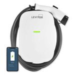 Leviton EV 32A Level 2 Electric Vehicle Charging Station, 18 Ft. Cable, Wi-Fi