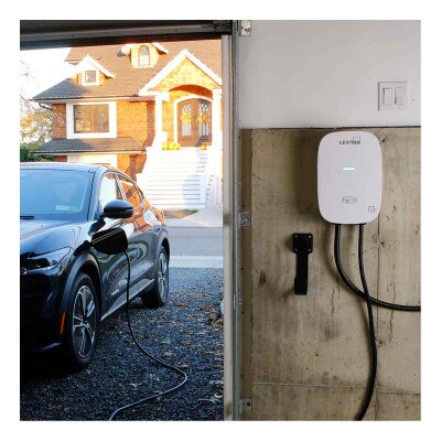 Leviton EV 48A Level 2 Electric Vehicle Charging Station, 18 Ft. Cable, Wi-Fi