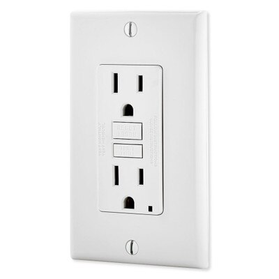Leviton SmartlockPro Slim GFCI Receptacle, 15A, White