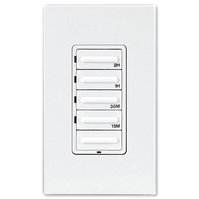 Leviton Decora Preset Countdown Timer Wall Switch, 2 Hr (1/4, 1/2, 1, 2 Hr)