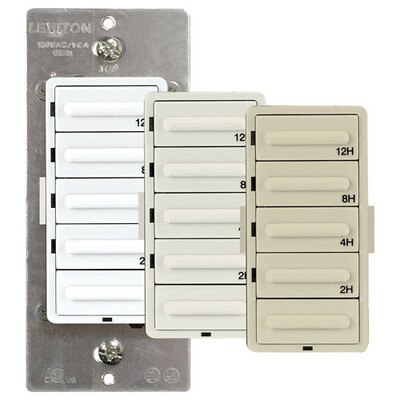 Leviton Decora Preset Countdown Timer Wall Switch, 12 Hr (2-4-8-12 Hr)