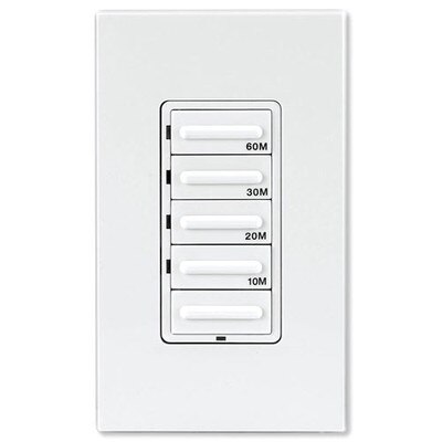 Leviton Decora Preset Countdown Timer Wall Switch, 60 Min (10, 20, 30, 60 Min)