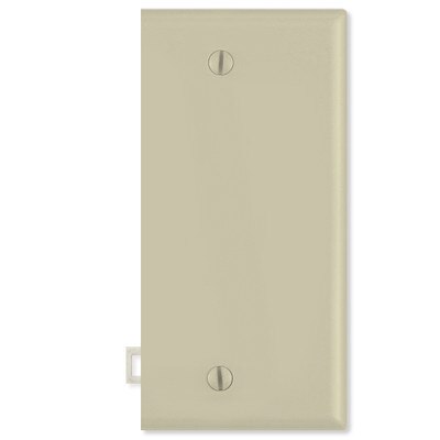 Leviton Blank Sectional Wallplate (End Section), Ivory