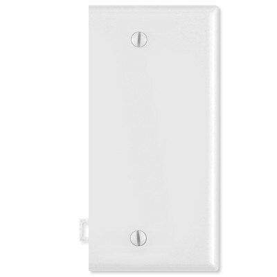 Leviton Blank Sectional Wallplate (End Section), White
