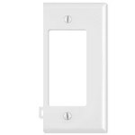 Leviton Decora Sectional Wallplate (End Section), White