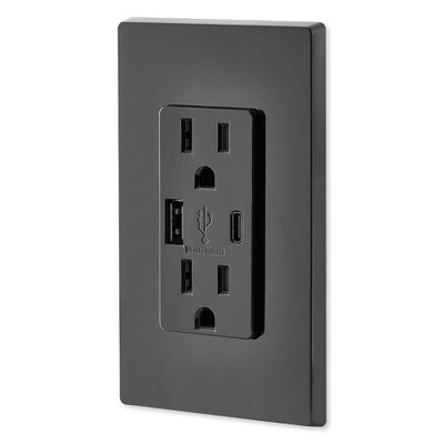 Decora Type-A/Type-C Outlet Charger, 15A