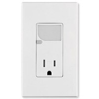 Leviton Decora Combination Wall Switch (LED Guide Light & Receptacle), White