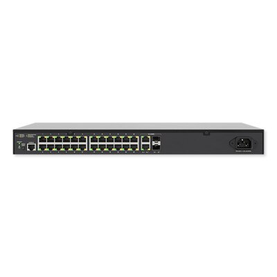Luxul 26 Port/24 PoE+ Gigabit Managed Switch, Rear Facing