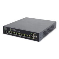 Luxul 12 Port/8 PoE+ Gigabit Managed Switch, Front Facing