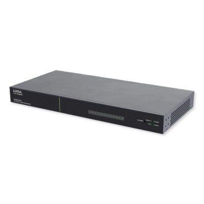 Luxul 12 Port/8 PoE+ Gigabit Managed Switch, Rear Facing