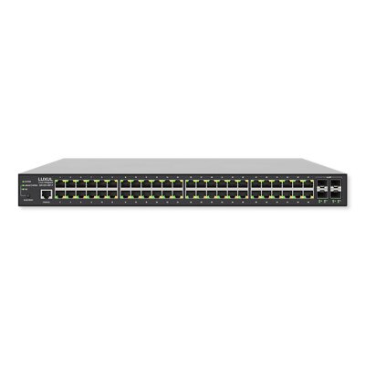 Luxul 48 PoE+/4 SFP Gigabit Managed Switch, Front Facing
