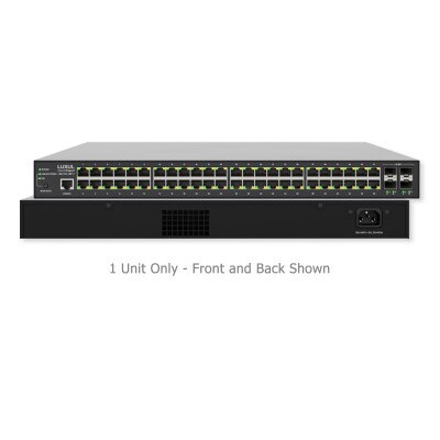 Luxul 48 PoE+/4 SFP Gigabit Managed Switch, Front Facing