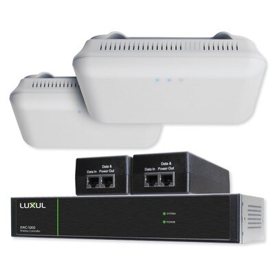 Luxul Wireless Controller Kit- Contains (1) XWC-1000, (2) XAP-810 AC1200 Standard Power Dual-band Wireless APs and (2) PoE Injectors