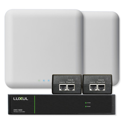 Luxul Wireless Controller Kit- Contains (1) XWC-1000, (2) XAP-810 AC1200 Standard Power Dual-band Wireless APs and (2) PoE Injectors