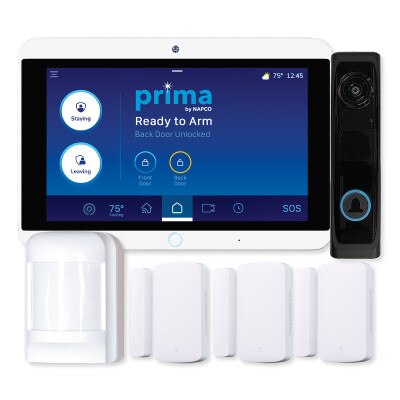 Napco Prima System with 3 Door/Window Transmitters, Motion Sensor & HD Video Doorbell, Verizon Network