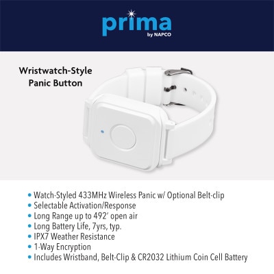 Napco Prima Wristwatch-Style Panic Button