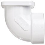 NuTone Central Vacuum 90 Degree Flanged Ell Fitting