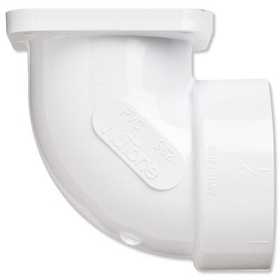 NuTone Central Vacuum 90 Degree Flanged Ell Fitting