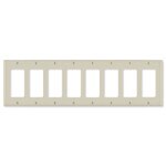 OEM Systems Pro-Wire Decorator Wallplate, 8-Gang, Almond