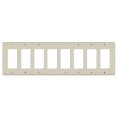 OEM Systems Pro-Wire Decorator Wallplate, 8-Gang, Almond