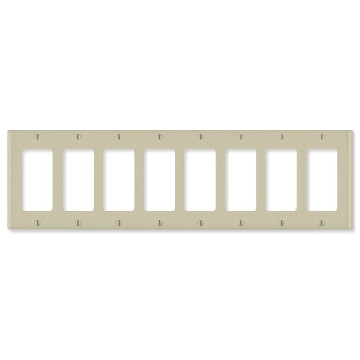 OEM Systems Pro-Wire Decorator Wallplate, 8-Gang, Ivory