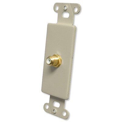 OEM Systems Pro-Wire Jack Plate (1 F), Ivory