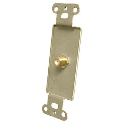 OEM Systems Pro-Wire Jack Plate (1 F), Ivory
