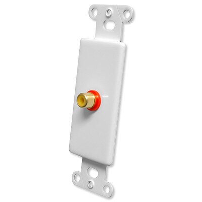 OEM Systems Pro-Wire Jack Plate (1 RCA), White