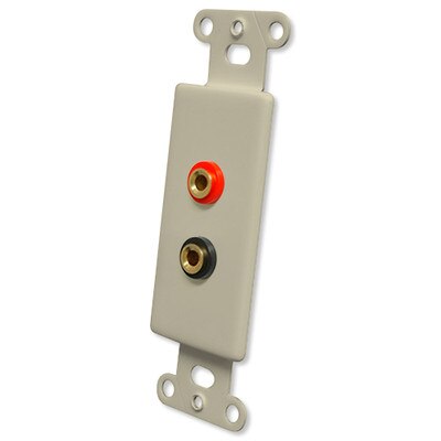 OEM Systems Pro-Wire Jack Plate (2 Banana Jacks), Ivory