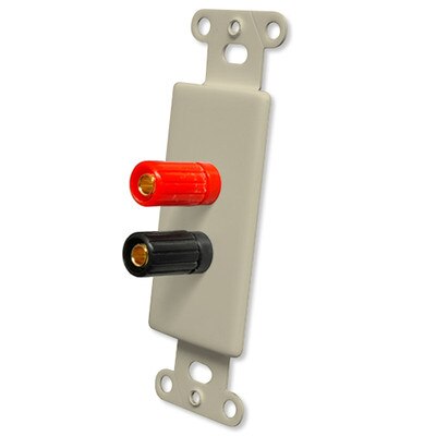 OEM Systems Pro-Wire Jack Plate (2 Binding Posts), Ivory