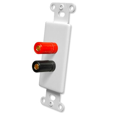 OEM Systems Pro-Wire Jack Plate (2 Binding Posts), White