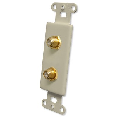 OEM Systems Pro-Wire Jack Plate (2 F), Ivory