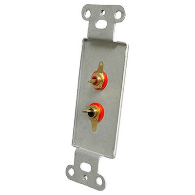 OEM Systems Pro-Wire Jack Plate (2 RCA), White