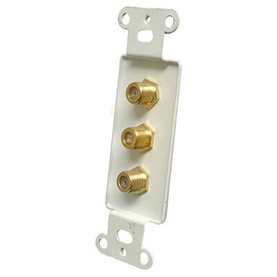 OEM Systems Pro-Wire Jack Plate (3 F), White