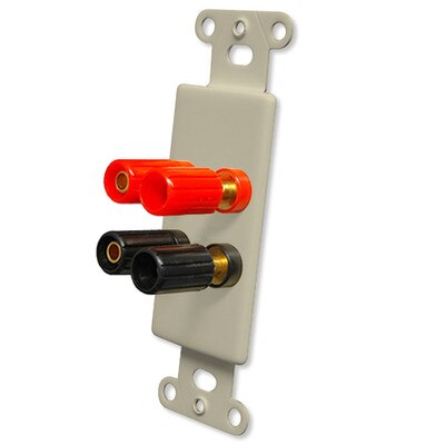 OEM Systems Pro-Wire Jack Plate (4 Binding Posts), Ivory