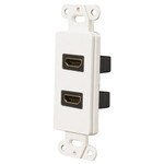 OEM Systems Pro-Wire Jack Plate (2 HDMI), Almond