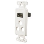 OEM Systems Pro-Wire Combo Jack Plate (1 HDMI with 3 Modular Ports), Almond