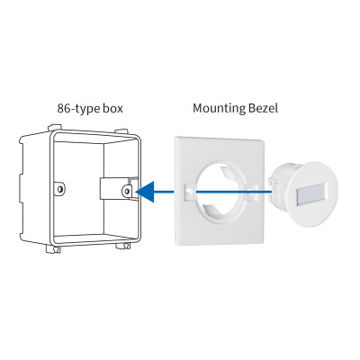 Optex Indoor Recessed Mount PIR Detector, Curtain Detection