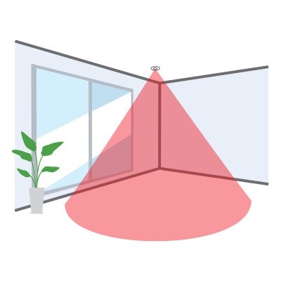 Optex Indoor Recessed Mount PIR Detector, 360 Degree