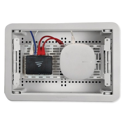 On-Q/Legrand Dual-Purpose In-Wall Enclosure with 5-in Mounting Plate, 9 In.