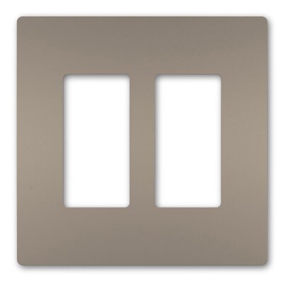 On-Q/Legrand Radiant Screwless Wallplate, 2-Gang, Nickel