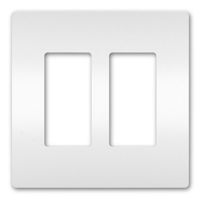 On-Q/Legrand Radiant Screwless Wallplate, 2-Gang, White