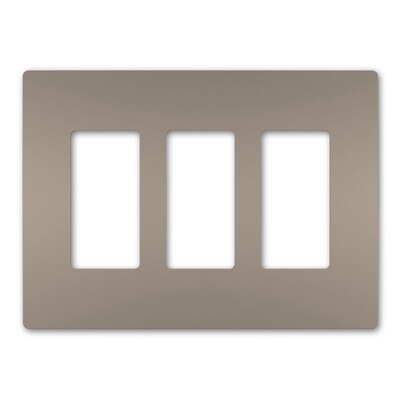 On-Q/Legrand Radiant Screwless Wallplate, 3-Gang, Nickel