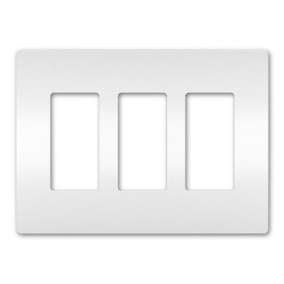On-Q/Legrand Radiant Screwless Wallplate, 3-Gang, White