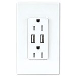 TradeMaster 2-Port USB Charger & Tamper-Resistant Duplex Receptacle