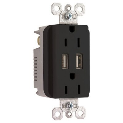 TradeMaster 2-Port USB Charger & Tamper-Resistant Duplex Receptacle